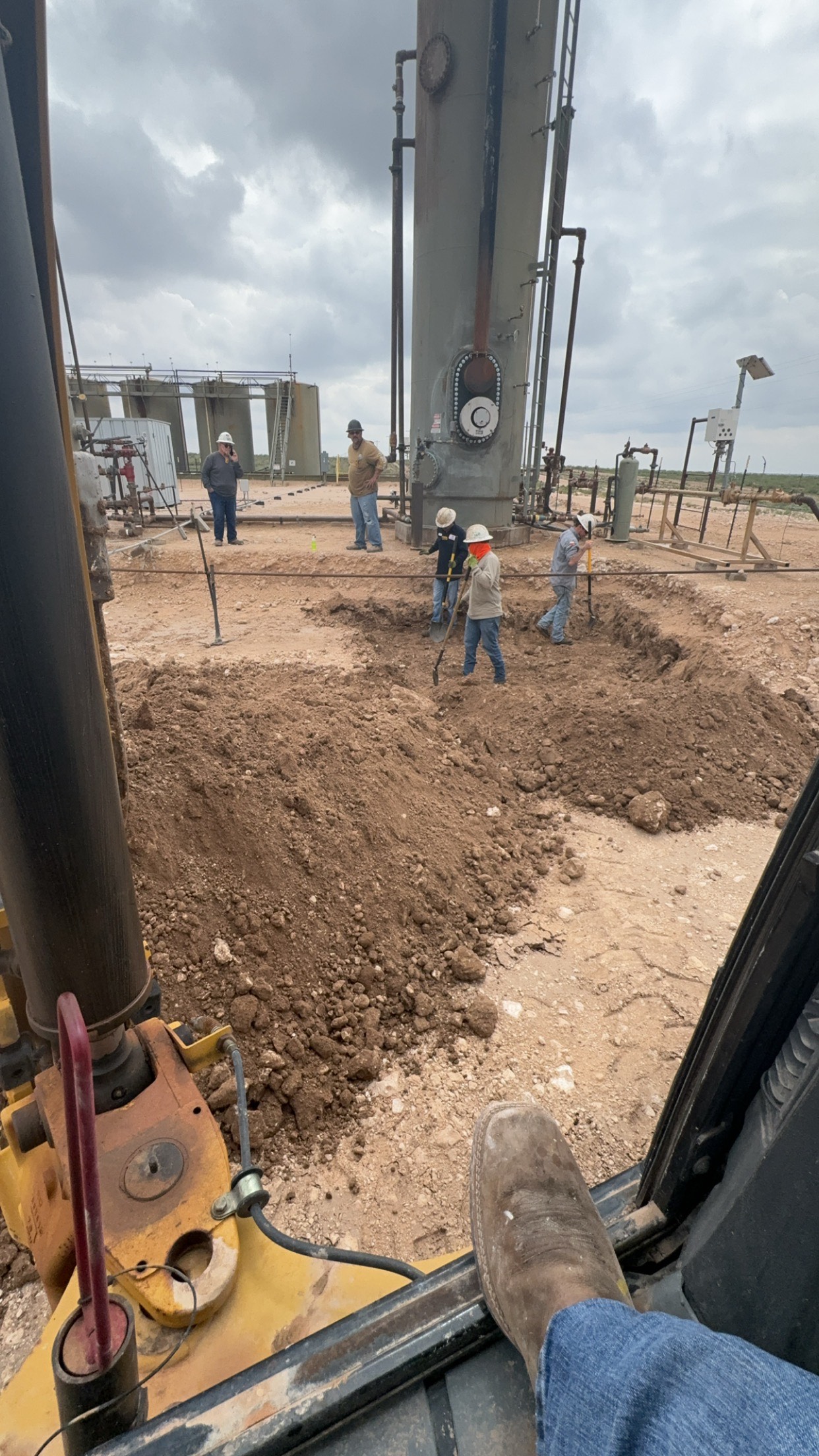 Aerial view of job site
